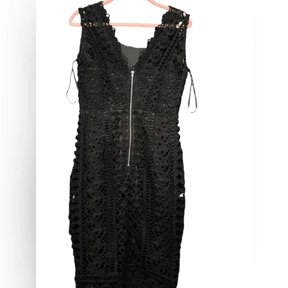 Lulus Elegant Black Lace Dress - Picture 3 of 6